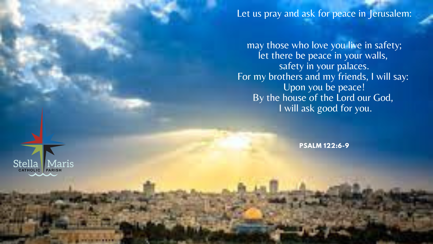 Pray for peace Holy Land