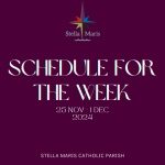 Schedule for the Week: 25 November – 1 December 2024